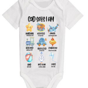 God says I am Short B Baby Grow